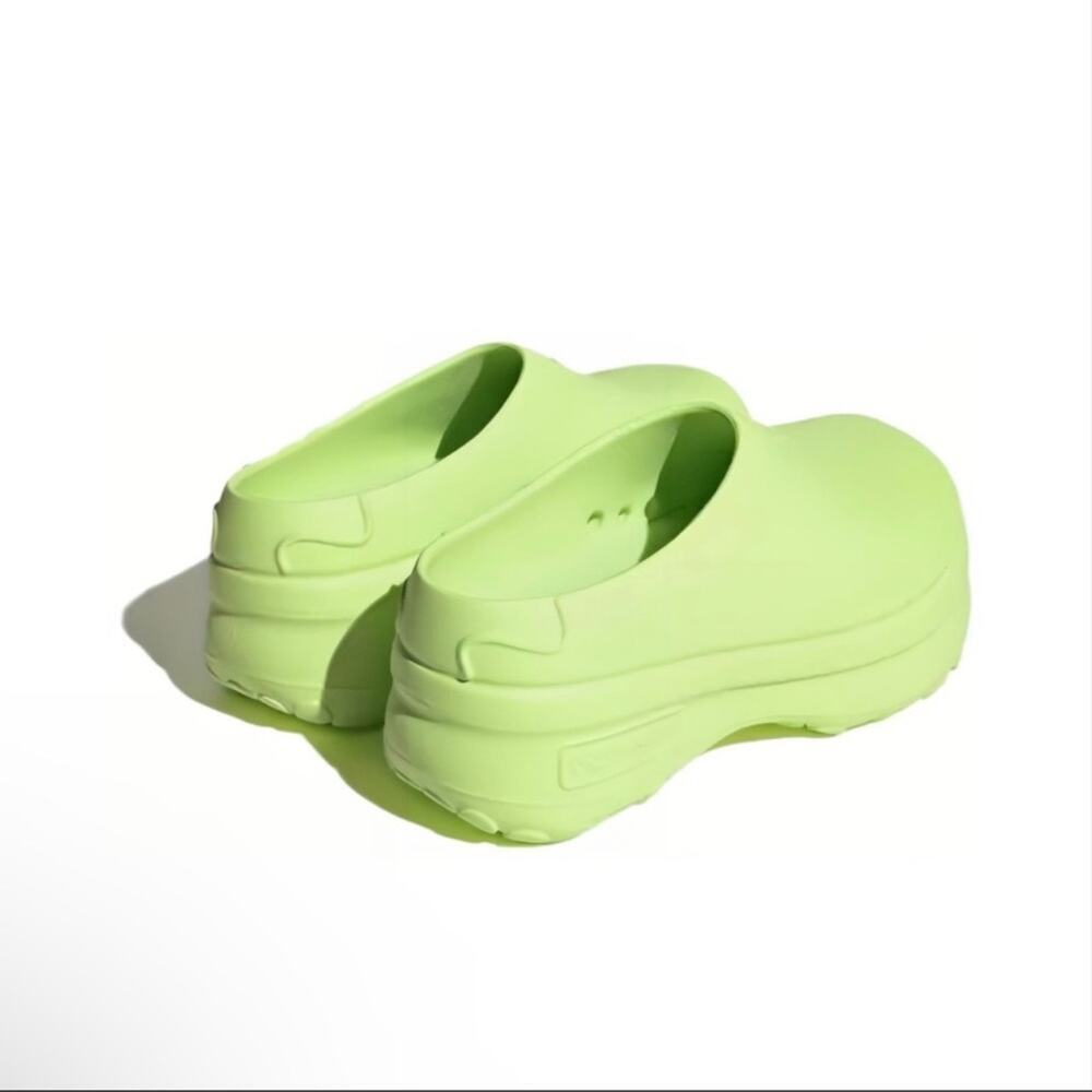 Adidas Adifom Stan Smith Mule Neon Green Foam Clogs Y2K Gorpcore - Picture 2 of 6